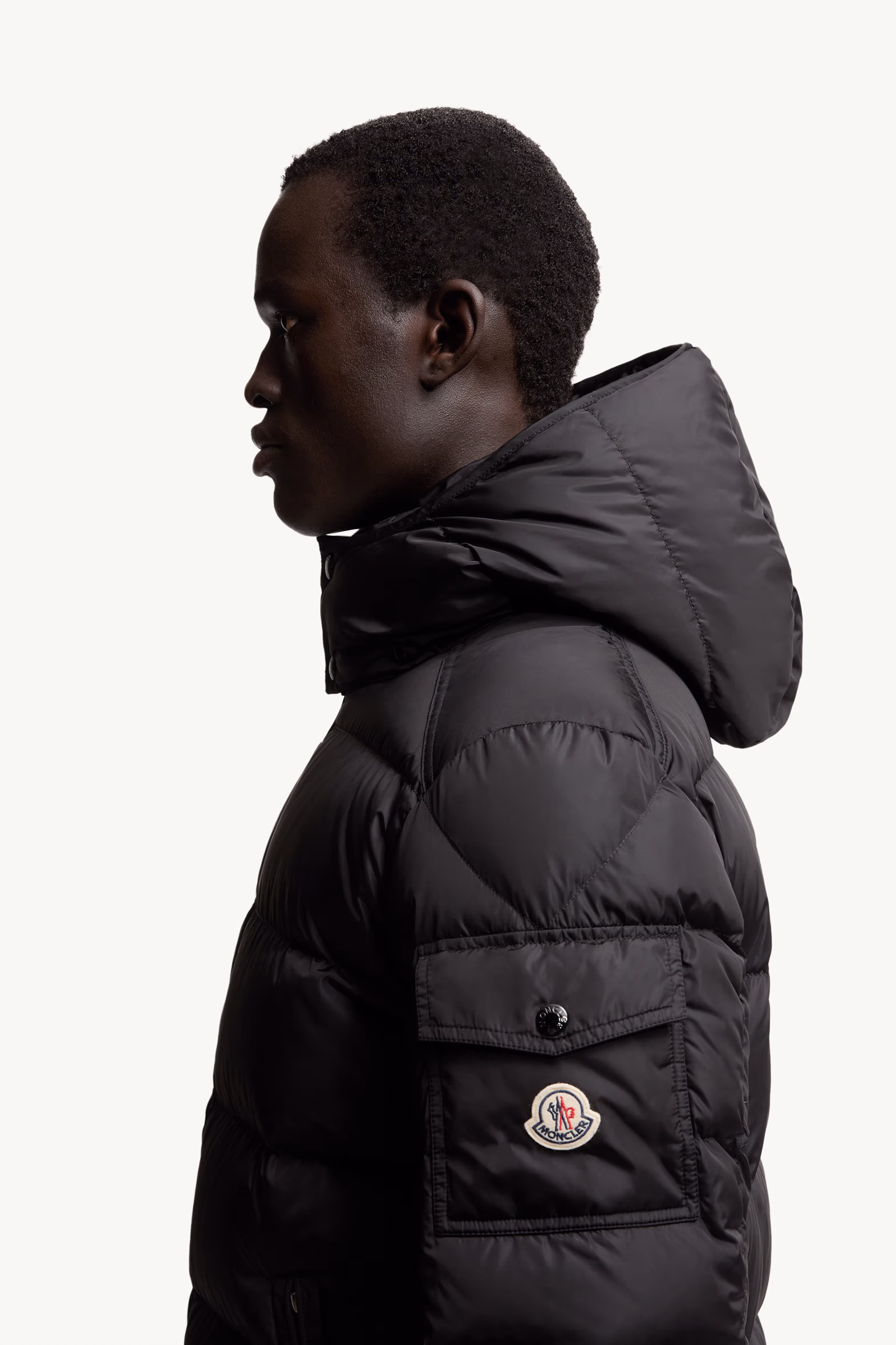 Moncler Maya Hooded Short Down Jacket Men Black Moncler 4